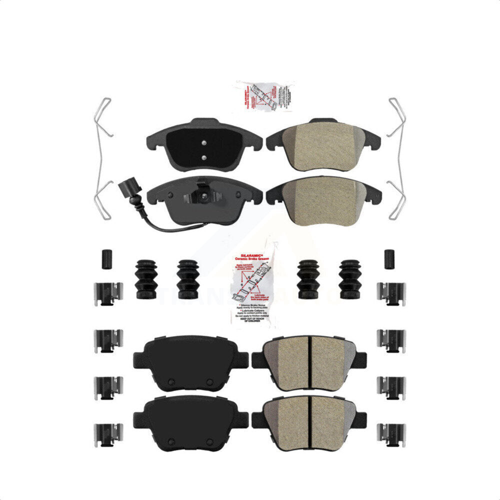 AmeriBRAKES Front Rear Semi-Metallic Disc Brake Pads Kit For Volkswagen Passat KNF-101700