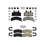 AmeriBRAKES Front Rear Semi-Metallic Disc Brake Pads Kit For 1999 Cadillac DeVille Drum rear brakes KNF-101702