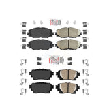 AmeriBRAKES Front Rear Ceramic Disc Brake Pads Kit For 2019 Toyota Corolla 1.8L With Electric Parking KNF-101710