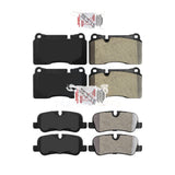 AmeriBRAKES Front Rear Semi-Metallic Disc Brake Pads Kit For 2006-2009 Land Rover Range Supercharged KNF-101713