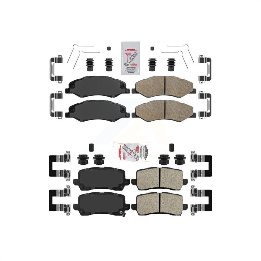 AmeriBRAKES Front Rear Ceramic Disc Brake Pads Kit For 2021-2023 Honda Odyssey KNF-101737