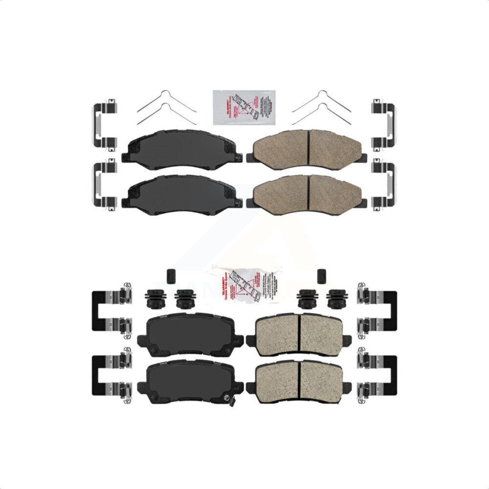 AmeriBRAKES Front Rear Ceramic Disc Brake Pads Kit For 2021-2023 Honda Odyssey KNF-101739