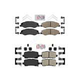 AmeriBRAKES Front Rear Ceramic Disc Brake Pads Kit For 2021-2023 Honda Odyssey KNF-101739