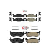 AmeriBRAKES Front Rear Semi-Metallic Disc Brake Pads Kit For 1996 Ford F-150 KNF-101741