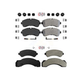 AmeriBRAKES Front Rear Semi-Metallic Disc Brake Pads Kit For 2005 Workhorse W42 52mm Caliper Piston KNF-101756