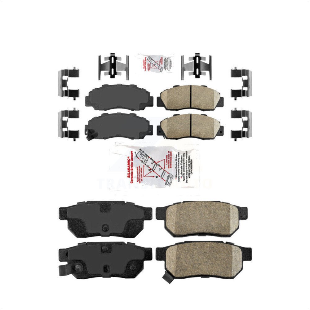 AmeriBRAKES Front Rear Ceramic Disc Brake Pads Kit For 1992-1993 Acura Integra GS-R KNF-101759