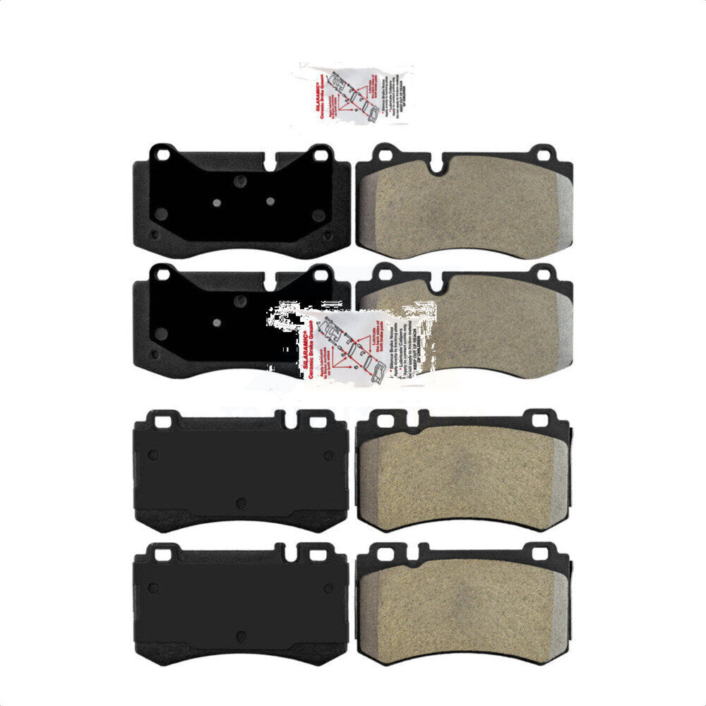 AmeriBRAKES Front Rear Semi-Metallic Disc Brake Pads Kit For 2007-2013 Mercedes-Benz S600 Armored Vehicle KNF-101761