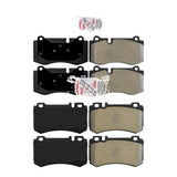 AmeriBRAKES Front Rear Semi-Metallic Disc Brake Pads Kit For 2007-2013 Mercedes-Benz S600 Armored Vehicle KNF-101761