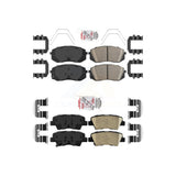 AmeriBRAKES Front Rear Ceramic Disc Brake Pads Kit For 2016 Hyundai Sonata GAS engine With Power Operated Parking KNF-101762
