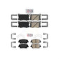 AmeriBRAKES Front Rear Ceramic Disc Brake Pads Kit For 2018 Genesis G80 3.3L with Turbocharged KNF-101765