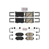 AmeriBRAKES Front Rear Ceramic Disc Brake Pads Kit For 2018 Genesis G80 3.3L with Turbocharged KNF-101766