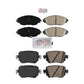 AmeriBRAKES Front Rear Ceramic Disc Brake Pads Kit For 2015 Volkswagen Golf GAS engine R Model KNF-101769