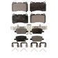 Front Rear Semi-Metallic Brake Pads Kit For Chevrolet Camaro Cadillac CT6 KPF-100010