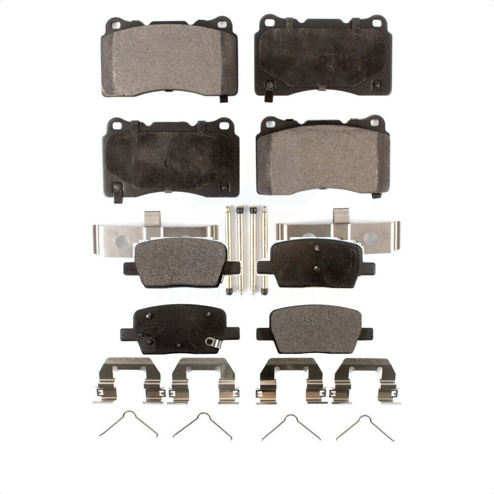 Front Rear Semi-Metallic Brake Pads Kit For Chevrolet Camaro Cadillac CT6 KPF-100010