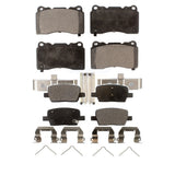 Front Rear Semi-Metallic Brake Pads Kit For Chevrolet Camaro Cadillac CT6 KPF-100010