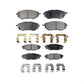 Front Rear Semi-Metallic Brake Pads Kit For Subaru WRX KPF-100040
