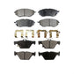 Front Rear Semi-Metallic Brake Pads Kit For Subaru Outback Legacy WRX KPF-100041