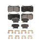 Front Rear Semi-Metallic Brake Pads Kit For 2015 Dodge Charger R T Scat Pack with 6.4L KPF-100061