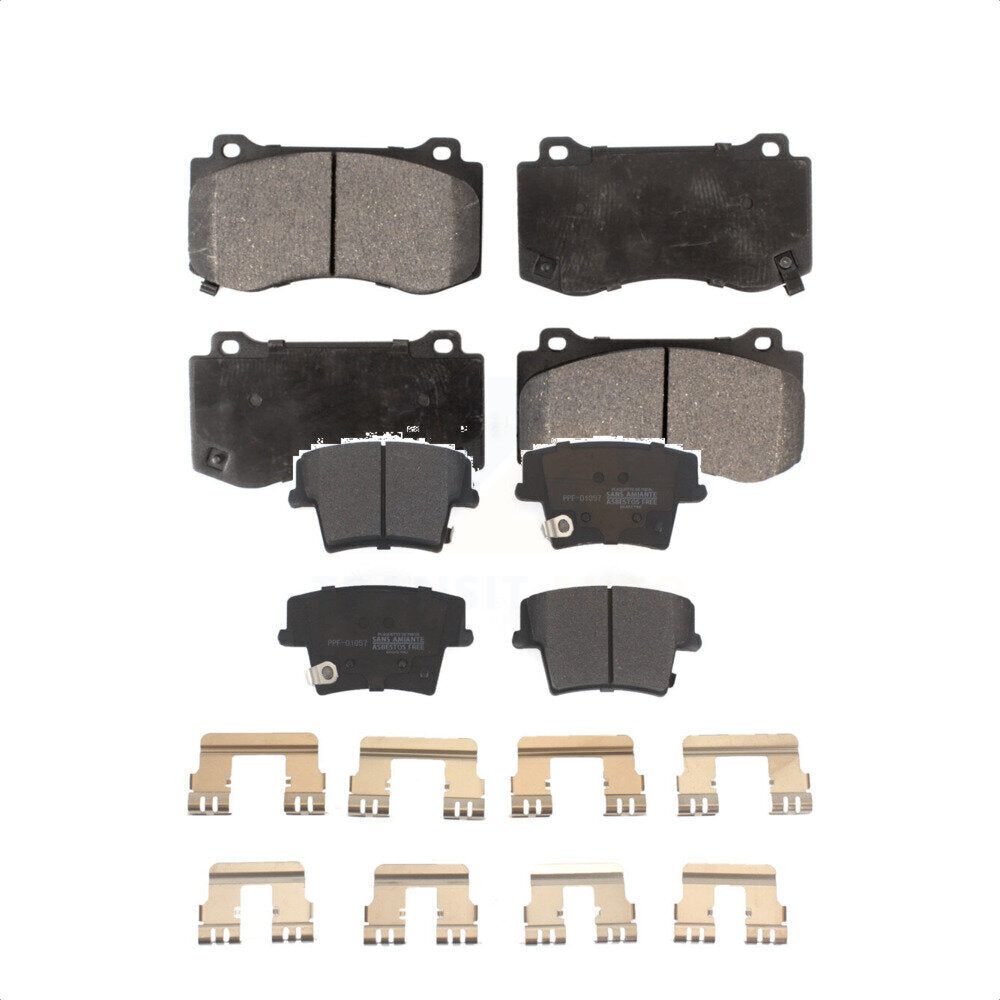 Front Rear Semi-Metallic Brake Pads Kit For 2015 Dodge Charger R T Scat Pack with 6.4L KPF-100061