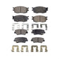 Front Rear Semi-Metallic Brake Pads Kit For 2011 Hyundai Accent KPF-100063