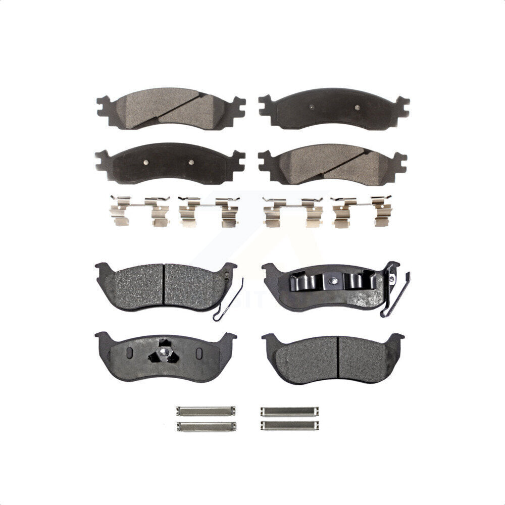 Front Rear Semi-Metallic Brake Pads Kit For Ford Explorer Sport Trac Mercury Mountaineer KPF-100065