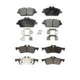 Front Rear Semi-Metallic Brake Pads Kit For 2007-2008 Mini Cooper Convertible With 280mm Diameter Rotor KPF-100113