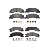 Front Rear Semi-Metallic Brake Pads Kit For Ford E-350 Super Duty E-250 E-150 E-450 Econoline KPF-100122