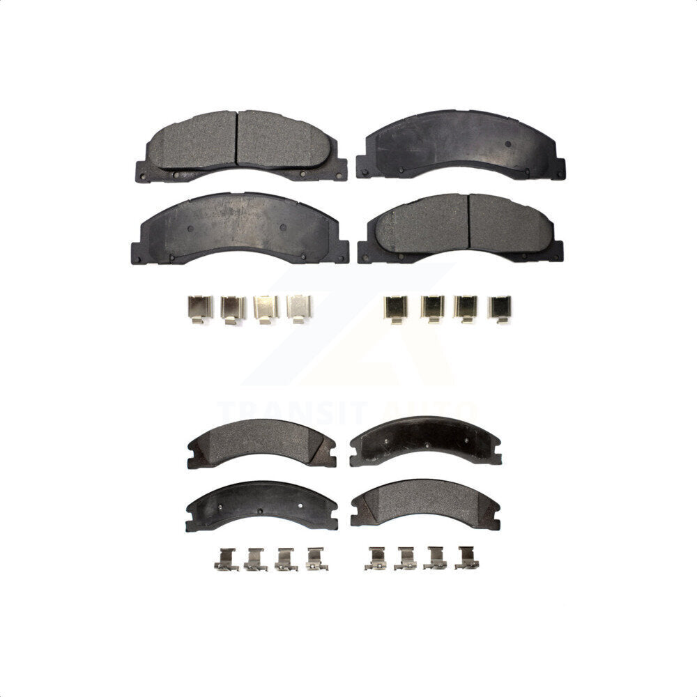 Front Rear Semi-Metallic Brake Pads Kit For Ford E-450 Super Duty KPF-100123