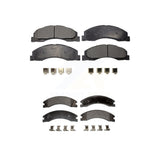 Front Rear Semi-Metallic Brake Pads Kit For Ford E-450 Super Duty KPF-100123