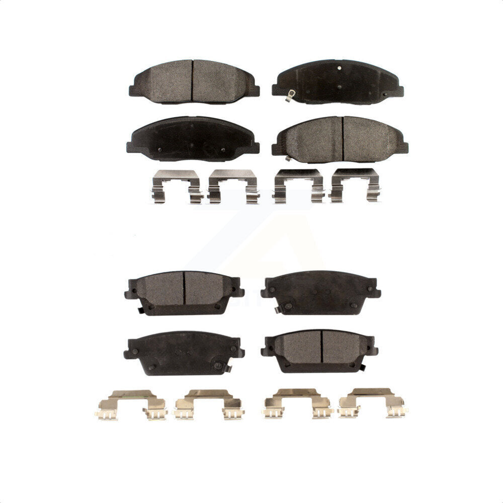 Front Rear Semi-Metallic Brake Pads Kit For 2009-2011 Cadillac STS With Performance Brakes KPF-100126