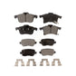 Front Rear Semi-Metallic Brake Pads Kit For 2008-2009 Saturn Astra KPF-100136
