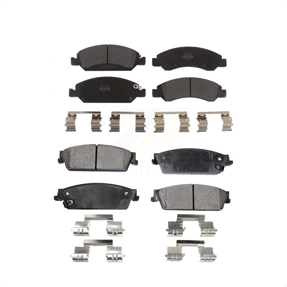 Front Rear Semi-Metallic Brake Pads Kit For Chevrolet Silverado 1500 GMC Sierra Tahoe Suburban Yukon Cadillac XL Avalanche Escalade ESV EXT KPF-100137