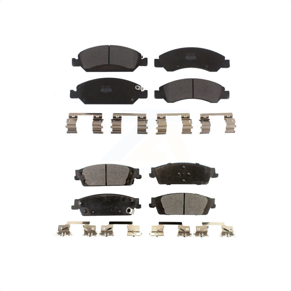 Front Rear Semi-Metallic Brake Pads Kit For Chevrolet Silverado 1500 GMC Sierra Tahoe Suburban Yukon Cadillac XL Escalade ESV LD Limited KPF-100138