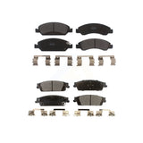 Front Rear Semi-Metallic Brake Pads Kit For Chevrolet Silverado 1500 GMC Sierra Tahoe Suburban Yukon Cadillac XL Escalade ESV LD Limited KPF-100138