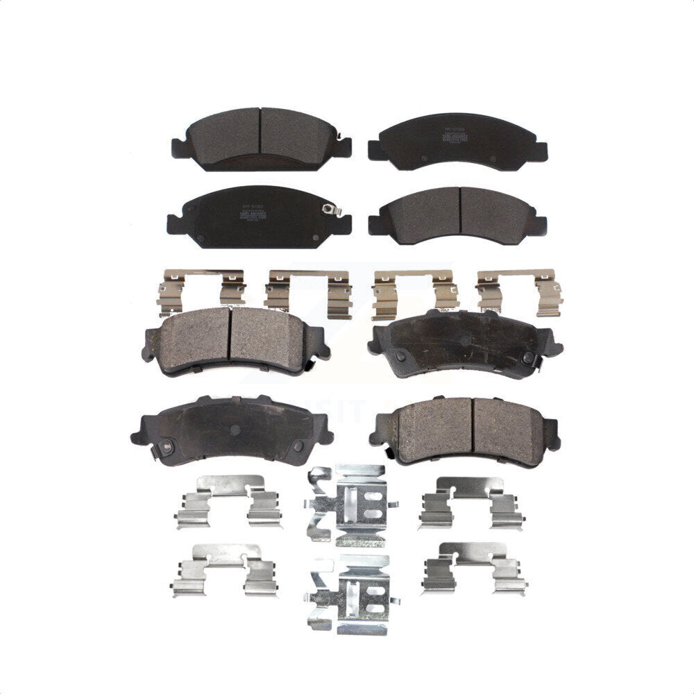 Front Rear Semi-Metallic Brake Pads Kit For Chevrolet Silverado 1500 GMC Sierra Classic Drum rear brakes KPF-100139