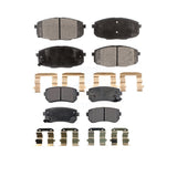 Front Rear Semi-Metallic Brake Pads Kit For Hyundai Elantra Kia Forte Koup Forte5 KPF-100155