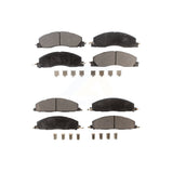 Front Rear Semi-Metallic Brake Pads Kit For Ram 2500 3500 1500 Dodge KPF-100157