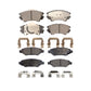 Front Rear Semi-Metallic Brake Pads Kit For 2010-2015 Chevrolet Camaro LT LS KPF-100159