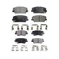 Front Rear Semi-Metallic Brake Pads Kit For Kia Optima Hyundai Veloster Forte Koup KPF-100174