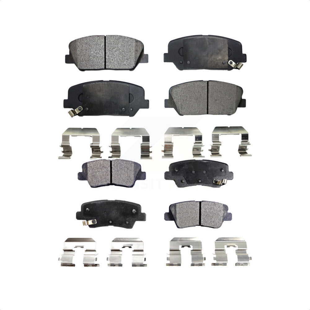 Front Rear Semi-Metallic Brake Pads Kit For Kia Optima Hyundai Veloster Forte Koup KPF-100174