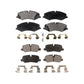 Front Rear Semi-Metallic Brake Pads Kit For Land Rover LR4 Range Sport KPF-100182