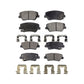 Front Rear Semi-Metallic Brake Pads Kit For 2012-2017 Hyundai Azera KPF-100185