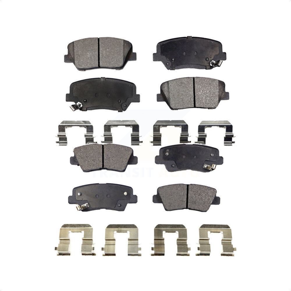 Front Rear Semi-Metallic Brake Pads Kit For 2012-2017 Hyundai Azera KPF-100185