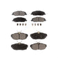 Front Rear Semi-Metallic Brake Pads Kit For Ford Mustang KPF-100195
