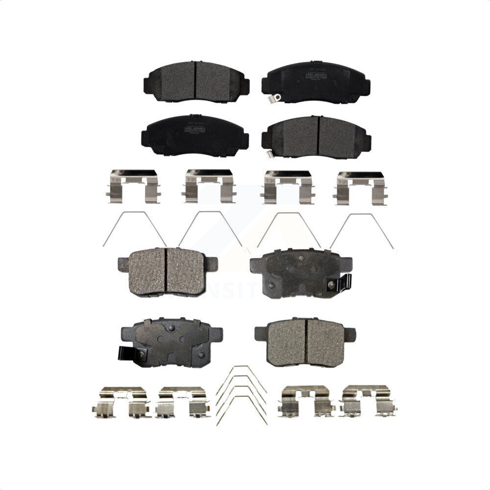 Front Rear Semi-Metallic Brake Pads Kit For Honda Accord Acura TSX KPF-100203