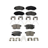 Front Rear Semi-Metallic Brake Pads Kit For Honda Accord Acura TSX KPF-100203