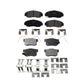 Front Rear Semi-Metallic Brake Pads Kit For 2015 Honda Civic Natural Gas KPF-100204