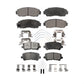 Front Rear Semi-Metallic Brake Pads Kit For 2011-2017 Honda Odyssey KPF-100211