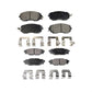 Front Rear Semi-Metallic Brake Pads Kit For Subaru Forester Impreza Outback XV Crosstrek Legacy Scion FR-S BRZ WRX KPF-100216