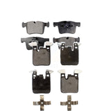 Front Rear Semi-Metallic Brake Pads Kit For 2014-2015 BMW 328i GT xDrive 328d With Blue Painted Calipers KPF-100227